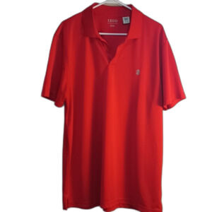 Izod Shirt Size XL Red Polo Style Gold Shirt Lightweight Breathable Casual Top